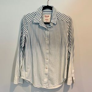 Blue Striped Button Down Blouse